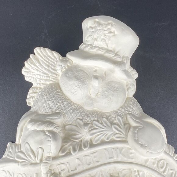 Ready to Paint Ceramic Snowman with Scene 10” SNOW PLACE LIKE HOME Christmas - Picture 2 of 10